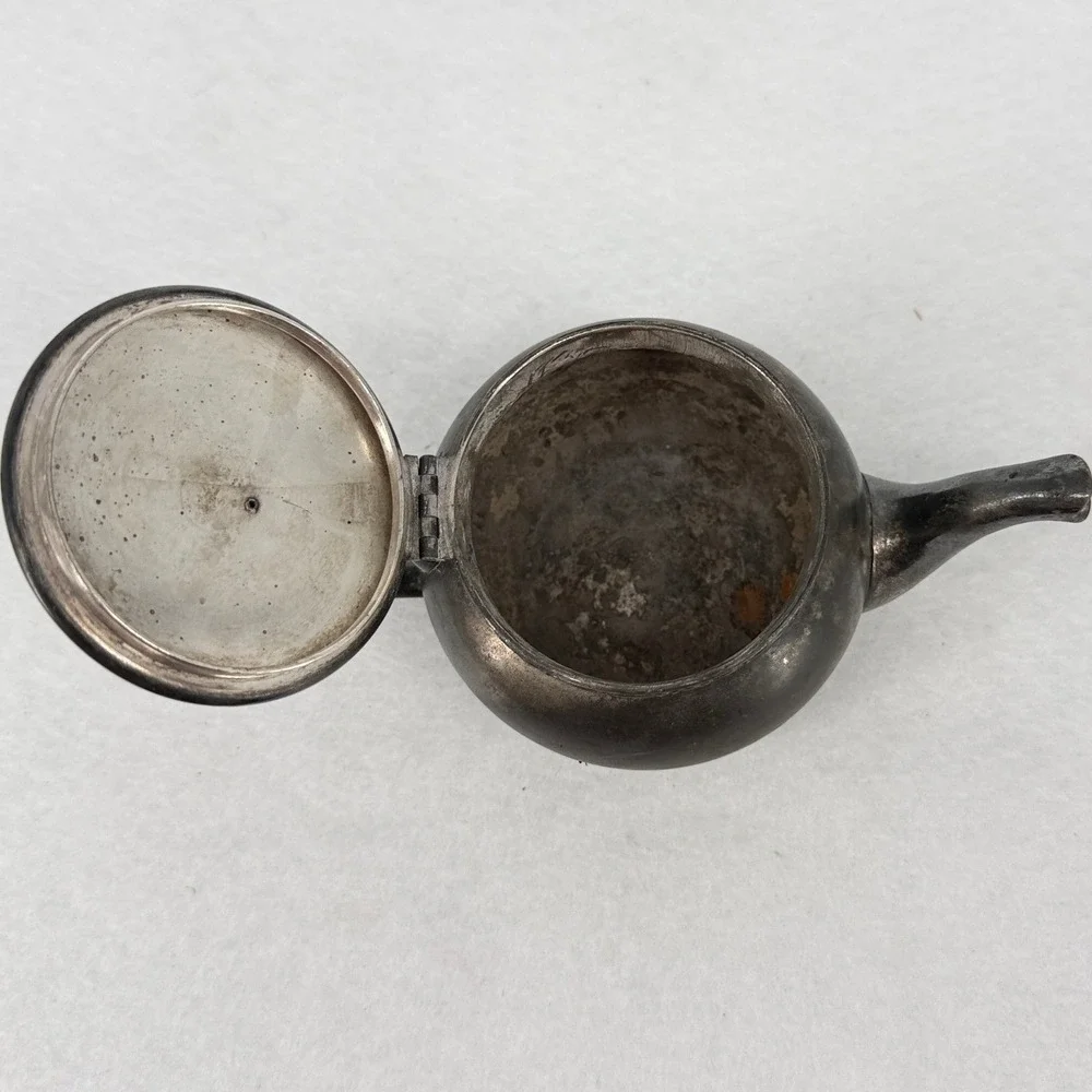 Wm Rogers Mfg Co Quadruple Plate Silver Teapot 1272 Hartford Conn Vintage Patina